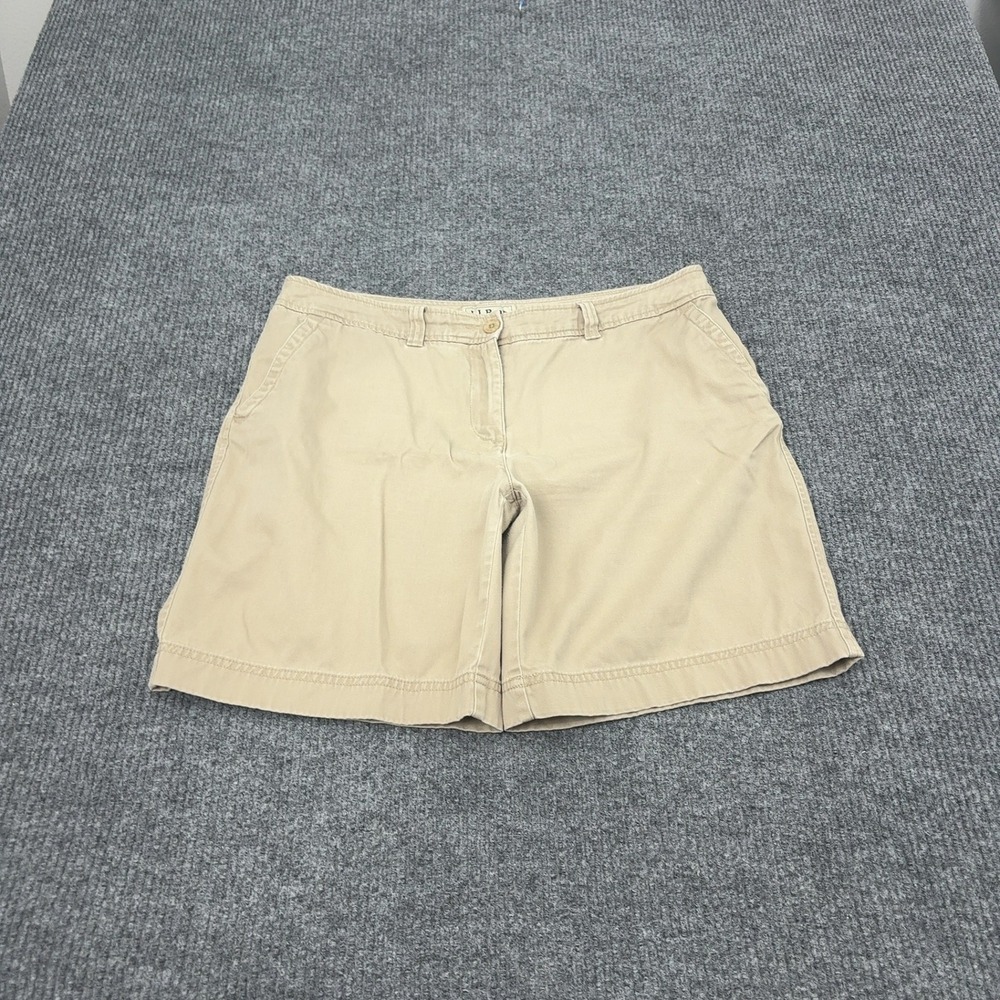 L.L. Bean Shorts Womens 14 Tan Cotton Favorite Fit Straight Chino Casual Outdoor